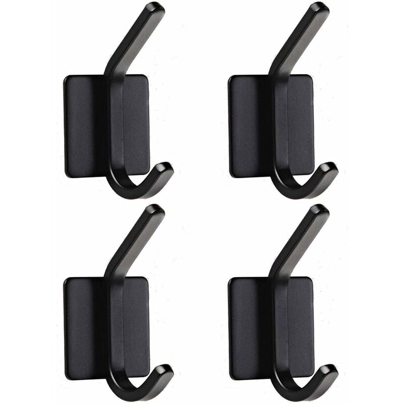 Set 4 Ganci Da Parete A J In Acciaio Nero - Porta Oggetti Per Garage, Casa Con Viti E Tasselli - Foto 7