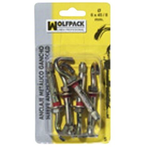 Gancio a vite wolfpack 10x 70 12 metallo 2 pezzi