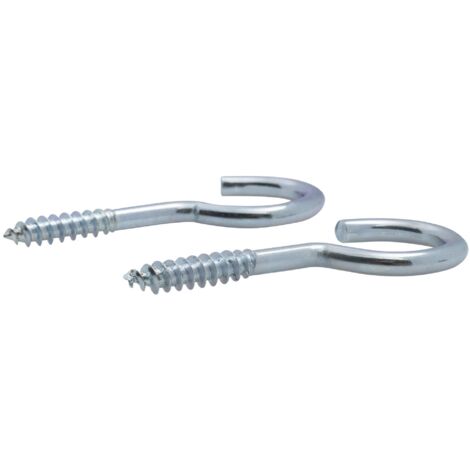 Gancio a vite zincato per legno Viswood5x40mm (confezione da 3 ganci)