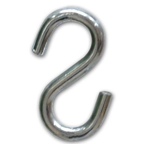 Gancio ad S (Esse) Zincato n. 21    Filo 4,9 mm Altezza 47 mm conf. 200 Pz