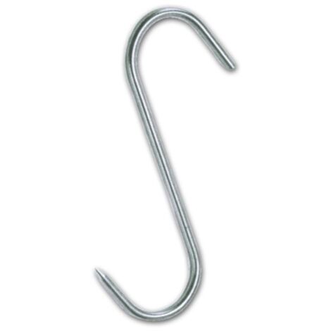 Gancio ad S Per Macellaio Inox 100 mm Spessore 4 mm Confezione da 10 Pezzi