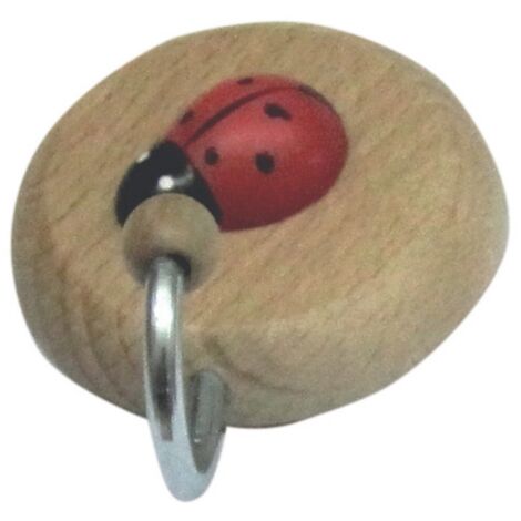 Gancio Adesivo In Legno Coccinella 1 Posto - 20 Pz