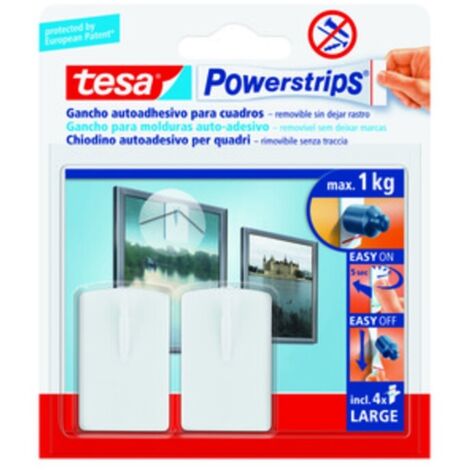 GANCIO ADESIVO TESA POWERSTRIPS QUADRO 2 PZ