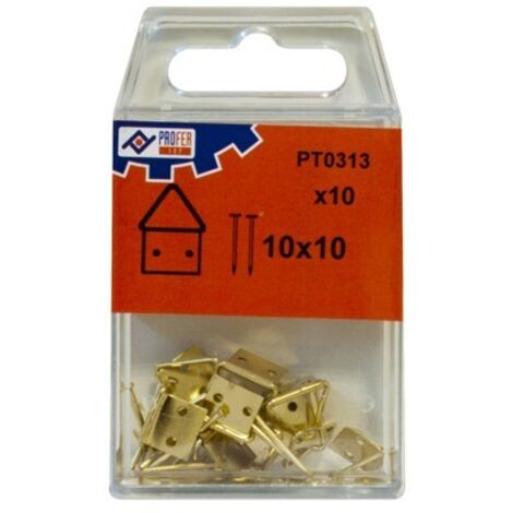 GANCIO APPENDIQUADRI DA CHIODARE C/10 PZ