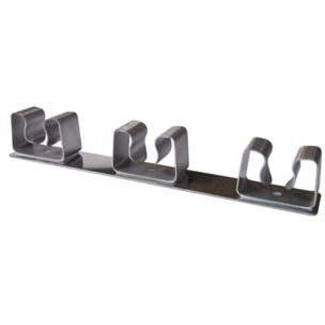 Gancio Appendiscopa 3 Posti Acciaio Inox