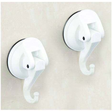 GANCIO BAGNO CLIP 2 PZ.- - mm.46x31x75 - colore bianco - 6 blister AGLAIA