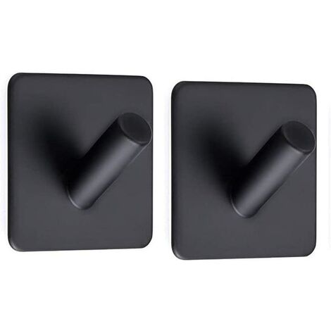 colore: nero ufficio in plastica ABS per casa 5 pezzi cucina Huryfox bagno 5 bianco Ganci adesivi da parete resistenti 