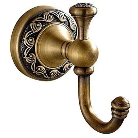 Gancio da parete con motivo a onde sulla base per accappatoio, bagno, WC, ottone di alta qualità, gancio appendiabiti