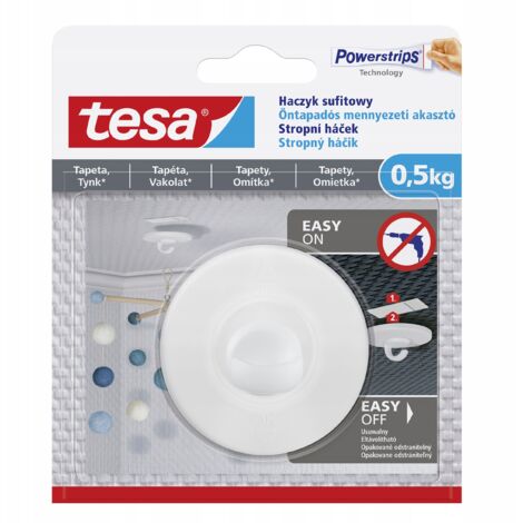 Gancio da soffitto autoadesivo Tesa per carta da parati in gesso