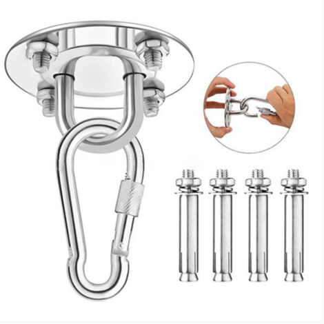 Gancio da soffitto, gancio da soffitto in acciaio inossidabile resistente, gancio per appendere al soffitto, gancio per altalena, gancio da parete per appendere amaca, ganci di sospensione.