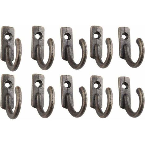Gancio decorativo da parete per chiavi, stile vintage bronzo, 10 pezzi