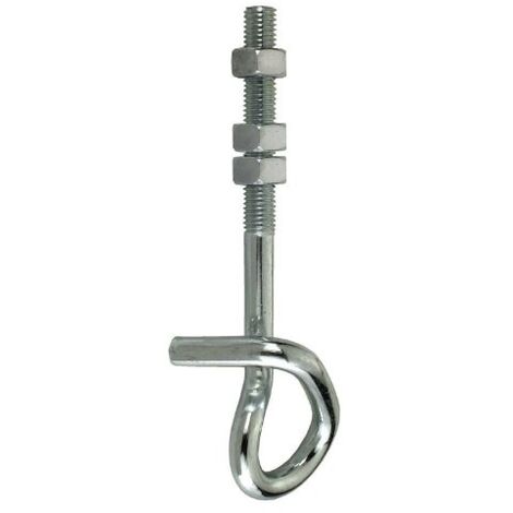 Gancio di sicurezza per altalene in ferro zincato e filetto per legno 12x160 mm