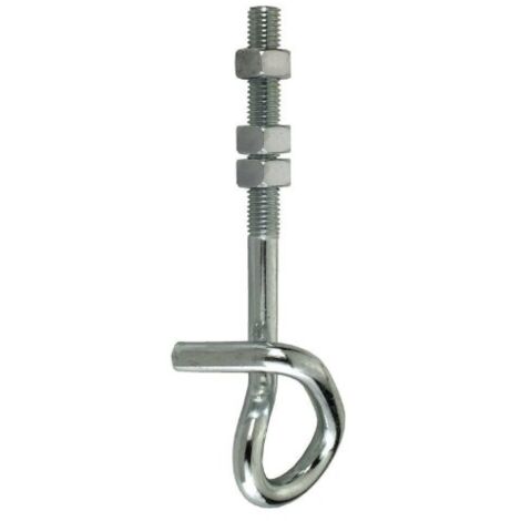 Gancio di sicurezza per altalene in ferro zincato e filetto per legno 12x160 mm