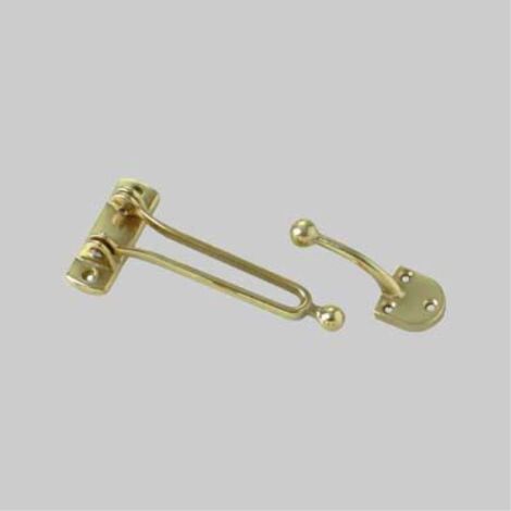 Gancio di sicurezza per porte 130x65 mm - ottone lucido (2 pezzi)