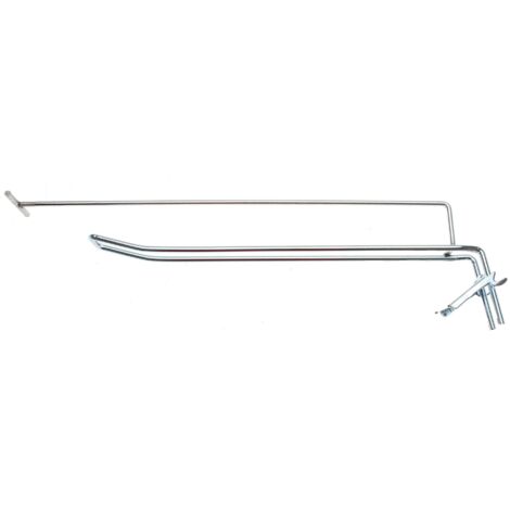 Gancio doppio  300 x 4,8 mm  con supporto e pin trasversale