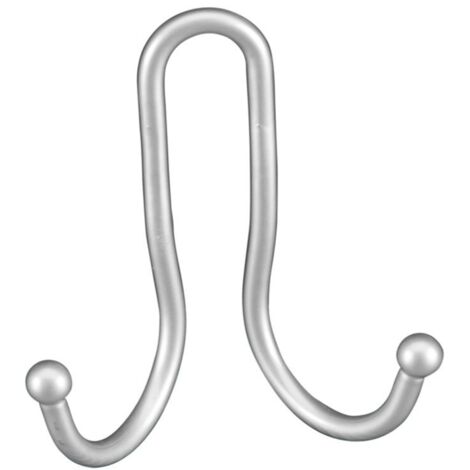 GANCIO DOPPIO APPENDIABITI BAGNO ACCAPPATOI 7X9 CM EUREKA SET 5 PEZZI - METALTEX