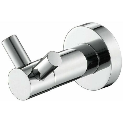 Gancio doppio in acciaio inox per bagno, WC, cappotto, asciugamano, cappello, 1 pezzo-