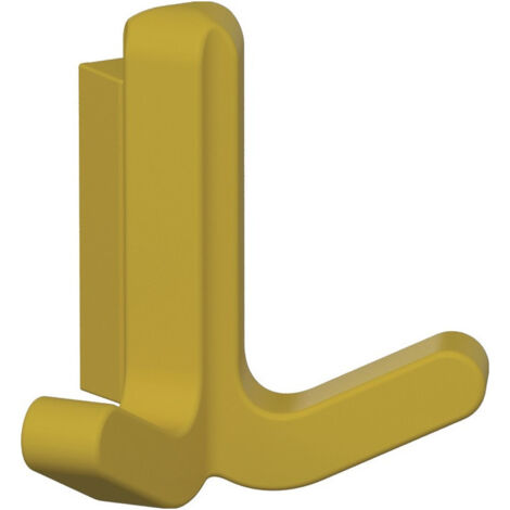 Gancio doppio Ser.477 opaco,elastico Ku.(TPU) 18 giallo senape H.69mm HEWI