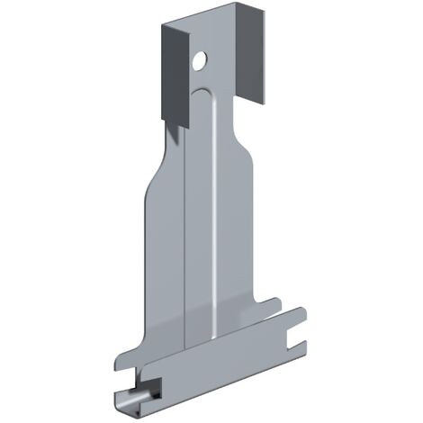 Gancio Dritto Foro Passante Diametro 5 mm per Montanti a C 15/48/15 e 27/48/27 Bordo Arrotondato - Confezione 10 Pezzi