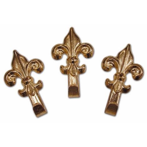 Gancio Ganci per Quadri mod. Giglio tipo Grande 28x48 mm colore Bronzo bl. 3 pz