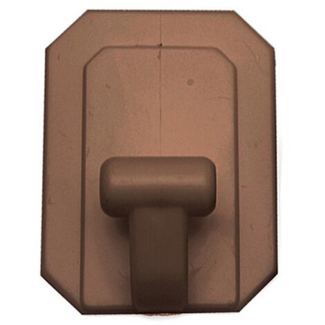 GANCIO GIGANTE PLASTICA ADESIVO MARRONE