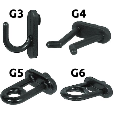 GANCIO IN NYLON PER PANNELLI PORTAUTENSILI G5 - pz 10 KONCRETO
