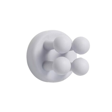 Gancio in silicone stereo, multiuso, per cucina, bagno, doccia, non dannoso, montaggio a parete (grigio)