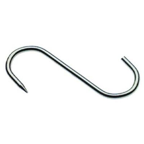 GANCIO MACELLAIO 1 PUNTA - INOX MM  60X3- 10 pezzi