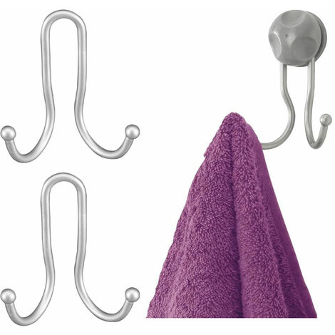 Gancio Multiuso da Bagno Cucina Doppio Portasciugamani Viva Metaltex 2 Pz