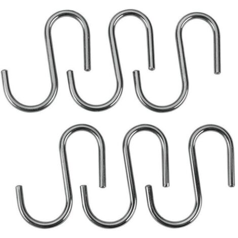 Gancio per appenderla Metaltex Lonardo Cromato Metallo 6,5 cm 6 Pezzi