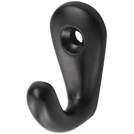 Gancio per asciugamani 0557 1 gancio H.36mm alluminio verniciato nero A.27mm