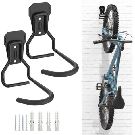 Gancio per bicicletta, gancio per bicicletta in ferro, robusto supporto da parete a forma di L per biciclette, Ver Support