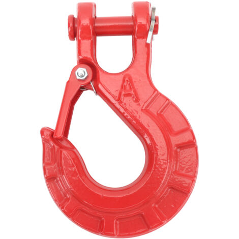 Gancio per catena per rimorchio 3/8 pollici in acciaio legato 15T Collegamento sicuro e versatile Sicurezza per il trasporto di camion Verricello da traino Rosso