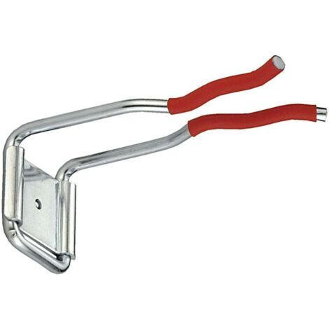 Gancio per manici, porta utensili, zincato, rivestito in plastica 46 x 55 x 126 x 60 mm.