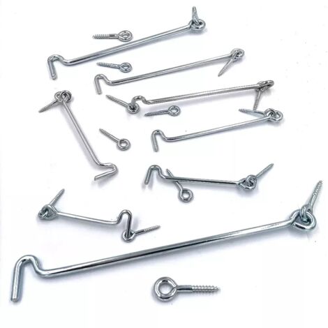 GANCIO PER PERSIANA ZINCATO CON OCCHIOLO  LUNGHEZZA TOTALE 250 MM - DIAMETRO GAMBO 6.0 MM