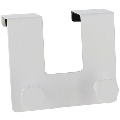 Gancio per porta in metallo con 2 ganci - bianco - Tendance
