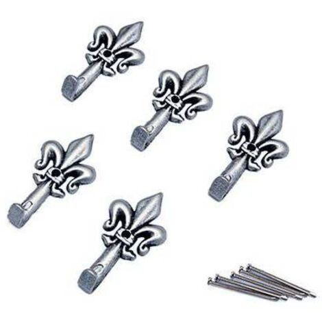 Gancio per quadri giglio 33 mm - argento - blister 5 pezzi conf. da 12 cf