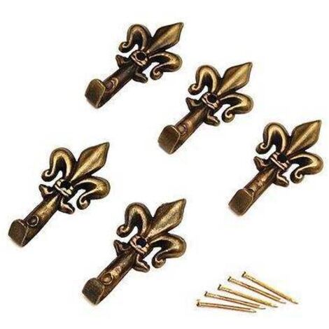GANCIO PER QUADRI 'GIGLIO' 33 mm - Bronzo- Blister 5 pezzi Q.TA 12