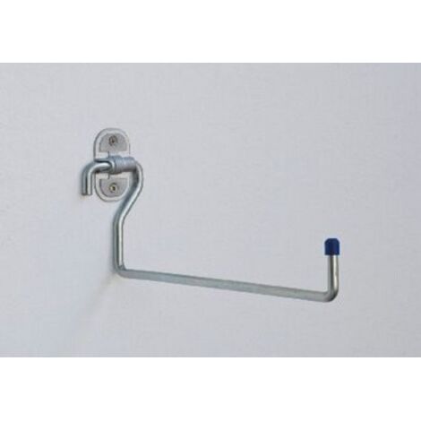 gancio portarotolo a U in acciaio zincato 290 mm rotolo carta salvaspazio