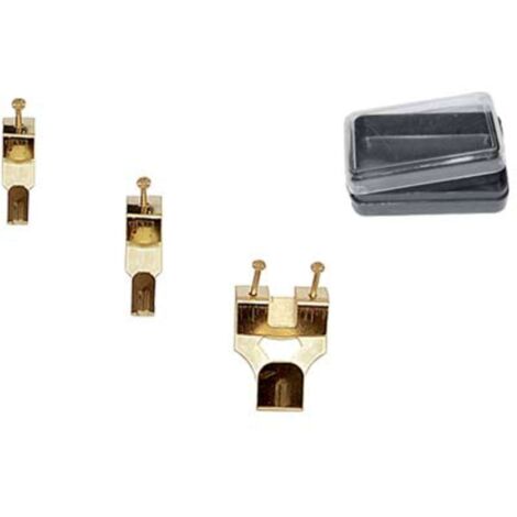 GANCIO QUADRO A X DOPPIO PRONTY - FERRO OTTONATO CF=PZ 3 N°3 - 12 confezione