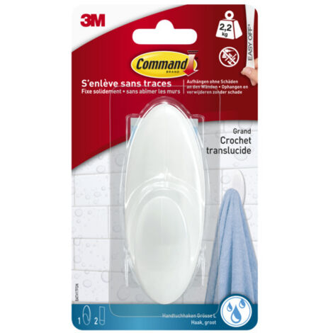 Gancio resistente all'acqua Resistente all'acqua, COMMAND, bianco 2,2 kg COMMAND