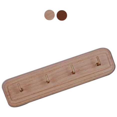 Gancio Strofinacci 4P Noce Scuro Cm 18,0X5,0 Jumbo