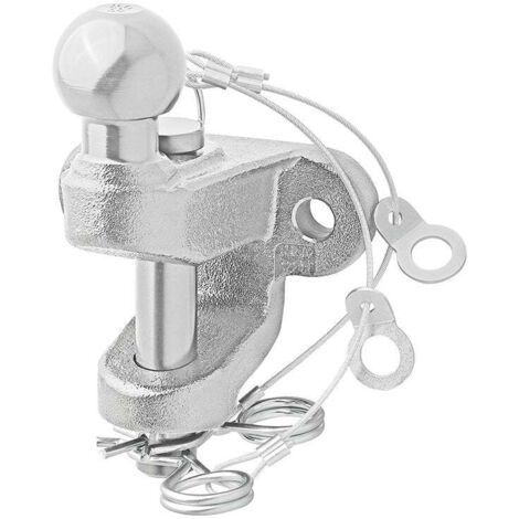 Gancio traino argento combinato doppia versione d172s200