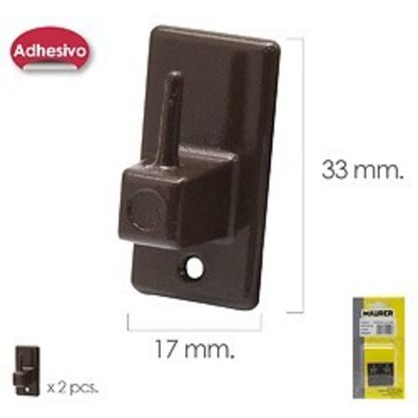 Gancio trasparente/Tenda adesiva marrone (Blister 2 pezzi)