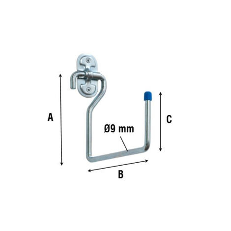 GANCIO ZINCATO 4040 MULTIUSO DA PARETE 150 MM- 10,0 pz