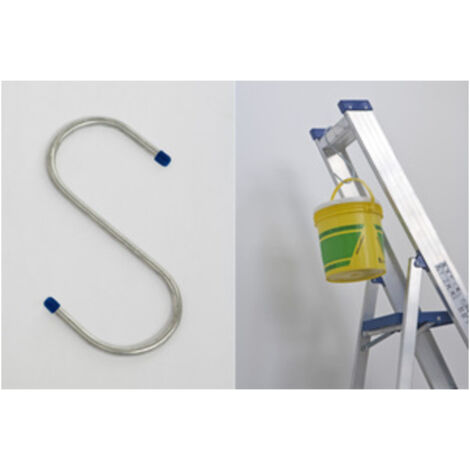 gancio zincato a S mm 170x120 in acciaio zincato filo   6 mm salvaspazio