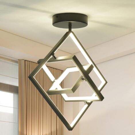Ganeed 36W Black LED Ceiling Light Modern Flush Mount Lighting for Hallway, Bedroom & Corridor Energy-Saving Design with Easy Installation