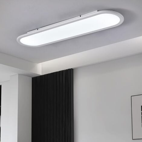 Ganeed Lámpara de techo LED regulable, luces de techo largas de espectro completo, modernas lámparas planas ultradelgadas para dormitorio, cocina, armario, pasillo, blanco 70cm