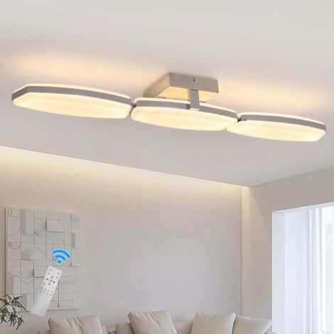 Ganeed Modern LED Ceiling Light, 23W Dimmable Kitchen Flush Mount Ceiling Light with Remote, 3000K-6500K Color Temperature, 1800LM, Energy-Saving Lighting for Bedroom, Living Room, Hallway