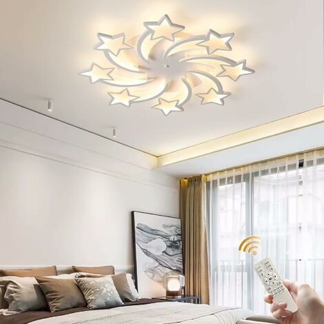 Ganeed plafoniera da incasso moderna 86W lampada da soffitto dimmerabile per camera da letto, lampadari a soffitto in acrilico bianco a 8 teste per soggiorno, camera da letto, cucina